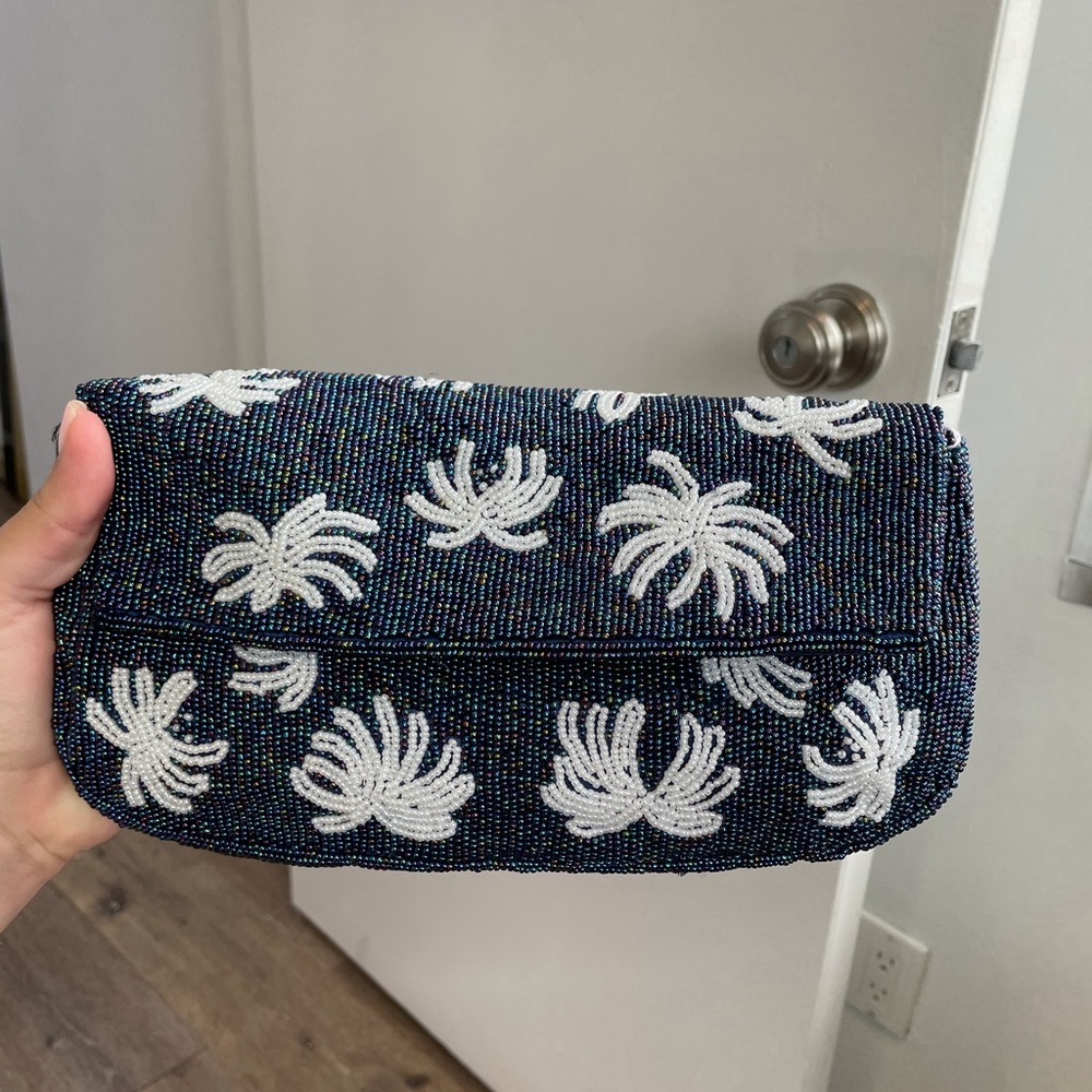 Vintage hand beaded evening clutch